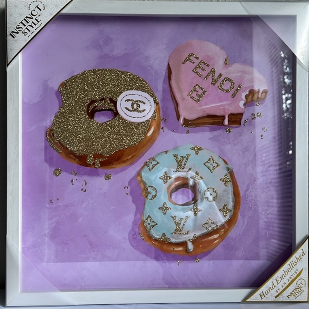 Fashion Donut Art with Designer Logos wall art - Picture 2 of 2
